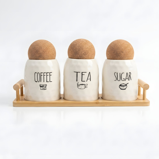 Porcelain Spice Jar Set - 3 Pcs